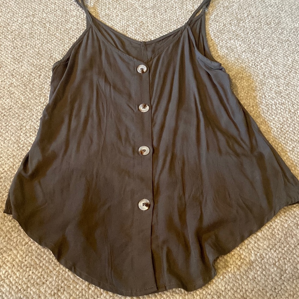 Green Flowy Tank